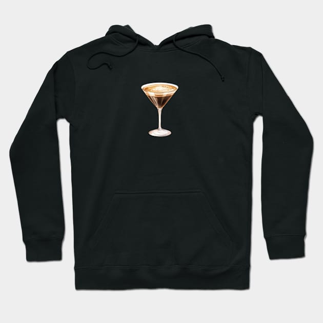 Espresso Martini Illustration Hoodie by Pastel Craft